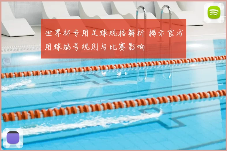 世界杯专用足球规格解析 揭示官方用球编号规则与比赛影响